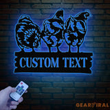 Personalized Chicken Coop Sign with Led Light Hen House Coop Sign Farm Metal Sign Metal Chicken Coop Sign Custom