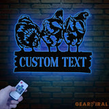 Personalized Chicken Coop Sign with Led Light Hen House Coop Sign Farm Metal Sign Metal Chicken Coop Sign Custom