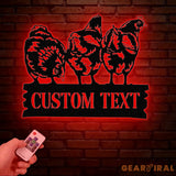 Personalized Chicken Coop Sign with Led Light Hen House Coop Sign Farm Metal Sign Metal Chicken Coop Sign Custom