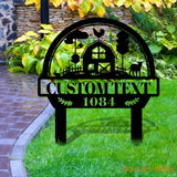 Personalized Chicken Home Farm Metal Stake - Garden Decor - Personalize Chicken Yard Sign - Metal Chicken Sign - Garden