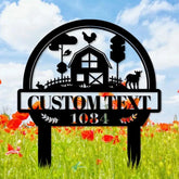 Personalized Chicken Home Farm Metal Stake - Garden Decor - Personalize Chicken Yard Sign - Metal Chicken Sign - Garden