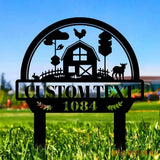 Personalized Chicken Home Farm Metal Stake - Garden Decor - Personalize Chicken Yard Sign - Metal Chicken Sign - Garden