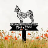 Personalized Chihuahua Mandala Garden Stake Zentangle Yard Art Dog Memorial Sign Outdoor Decor Pet Loss Sympathy Gift