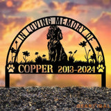 Personalized Cocker Spaniel Dog Memorial Stake - Metal Pet Grave Marker Sympathy Sign Remembrance Stake Custom Pet