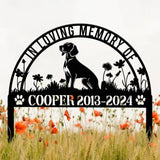 Personalized Coonhound Memorial Stake Sign - Pet Grave Marker with Stake Corgi Gift Pet Loss Sympathy Sign Remembrance