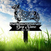 Personalized Corgi Mandala Garden Stake Zentangle Yard Art Dog Memorial Sign Outdoor Decor Pet Loss Sympathy Gift Corgi