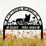 Personalized Corgi Memorial Stake Sign - Pet Grave Marker with Stake Corgi Gift Pet Loss Sympathy Sign Remembrance