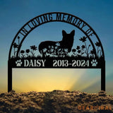 Personalized Corgi Memorial Stake Sign - Pet Grave Marker with Stake Corgi Gift Pet Loss Sympathy Sign Remembrance