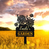 Personalized Dahlia Flower Sign With Stake - Dahlia Flower Gift - Dahlia Garden Decor - Custom Garden Name Sign