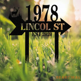 Personalized Deer Address Yard Stake Custom Deer Sign Custom House Numbers Metal Address Sign Address Numbers Outdoor