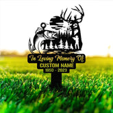 Personalized Deer Hunting Memorial Stake Memorial Stake Hunter Loss In Memorial Of Gift Hunter Loss Dad Lost Sympathy