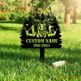 Personalized Deer Hunting Memorial Stake Memorial Stake Hunter Loss In Memorial Of Gift Hunter Loss Dad Lost Sympathy
