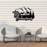 Personalized Deer Metal Sign Cabin Sign Last Name Sign Family Name Sign Gift For Deer Hunter Cabin Decor Outdoor Sign