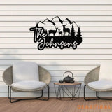 Personalized Deer Metal Sign Cabin Sign Last Name Sign Family Name Sign Gift For Deer Hunter Cabin Decor Outdoor Sign