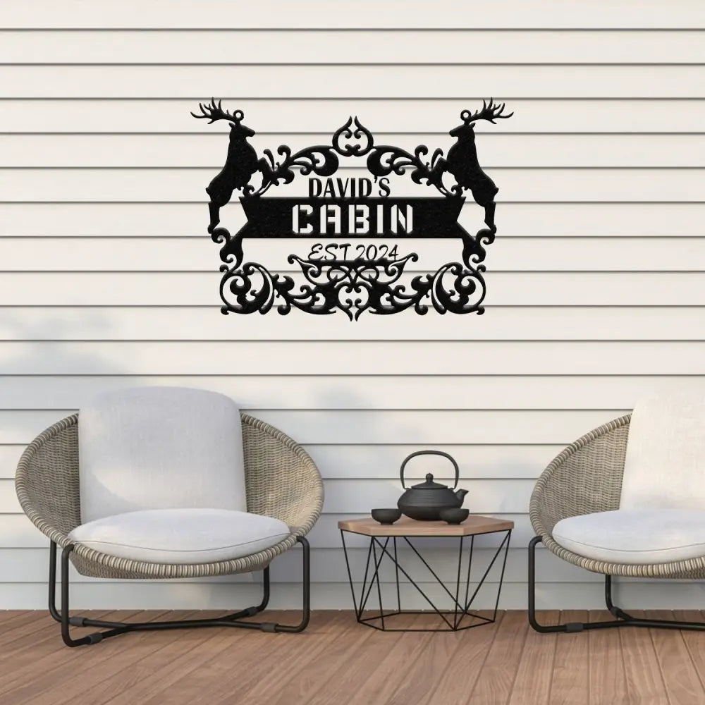 Personalized Deer Sign | Cabin Sign | Last Name Sign | Family Name Sign | Gift For Deer Hunter | Cabin Decor | Outdoor