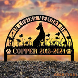 Personalized Doberman Memorial Stake Sign - Pet Grave Marker with Stake Doberman Gift Pet Loss Sympathy Sign