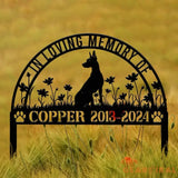 Personalized Doberman Memorial Stake Sign - Pet Grave Marker with Stake Doberman Gift Pet Loss Sympathy Sign