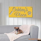Personalized Dog Crate Metal Sign Custom Dog Decor Hanging Crate Sign Custom Crate Sign Dog Bone Sign Custom Dog Gift