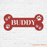 Personalized Dog Crate Metal Sign Custom Dog Decor Hanging Crate Sign Custom Crate Sign Dog Bone Sign Custom Dog Gift