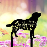Personalized Dog Memorial Metal Stake - Labrador Retriever Lover - Labrador Retriever Loss - Sympathy Sign | GearViral