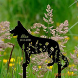 Personalized Dog Memorial Stake - German Shepherd - Metal Stake - German Shepherd Sign | GearViral