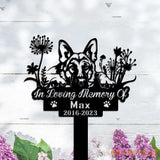 Personalized Dog Memorial Stake - German Shepherd - German Shepherd Sign - Dog Flower | GearViral