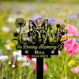Personalized Dog Memorial Stake - German Shepherd - German Shepherd Sign - Dog Flower | GearViral