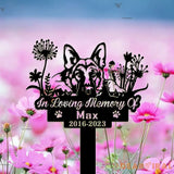 Personalized Dog Memorial Stake - German Shepherd - German Shepherd Sign - Dog Flower | GearViral