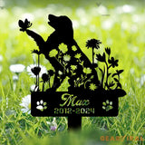 Personalized Dog Memorial Stake - Golden Retriever Memorial - Loss of Dog Gift - Golden Retriever Metal Grave Marker