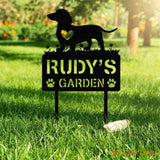 Personalized Dog Memorial Stake Metal Stake Dachshund Dog Sympathy Sign Remembrance Stake Cat Garden Sign Pet Grave