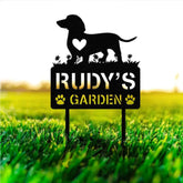 Personalized Dog Memorial Stake Metal Stake Dachshund Dog Sympathy Sign Remembrance Stake Cat Garden Sign Pet Grave