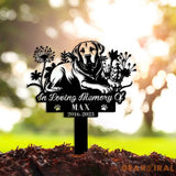 Personalized Dog Memorial Stake - Metal Stake - Labrador Retriever - Pet Grave Marker | GearViral