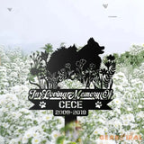Personalized Dog Memorial Stake - Pomeranian Sign - Dog Garden Decor - Metal Stake | GearViral
