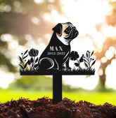Personalized Dog Memorial Stake - Pugs Stake - Pugs Lover - Metal Stake | GearViral