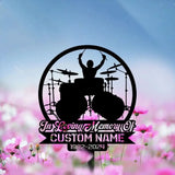 Personalized Drum Set Drummer Memorial Stake - Drummer Loss - Dad Loss - Gift Stake | GearViral
