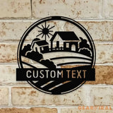 Personalized Family Name Farm Metal Sign - Wall ArtDecor - Personalize Farm Home Sign - Metal Farm Family Name - Garden