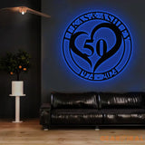 Personalized Family Name Metal Sign Last Name Sign Initial Metal Monogram Door Hanger Wedding Monogram Anniversary