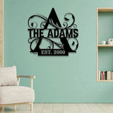 Personalized Family Name Metal Sign | Metal Name Monogram with Established Date | Housewarming Gift | Wedding Gift