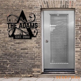 Personalized Family Name Metal Sign | Metal Name Monogram with Established Date | Housewarming Gift | Wedding Gift