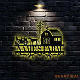 Personalized Farm Life Metal Sign - Wall Art Decor - Personalize Farm Home Sign - Metal Farm Family Name - Farm Decor