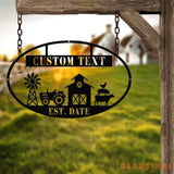 Personalized Farm Metal Sign Farm Sign Personalized Farmhouse Sign Custom Farm Decor Farm House Decor Ranch Metal Sign