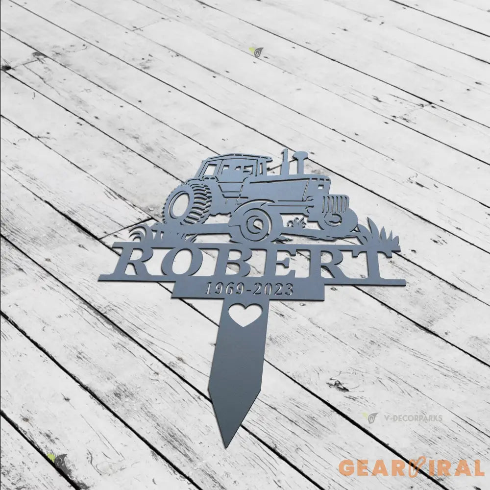 Personalized Farmer Memorial Stake - Metal Stake With Solar Light - Farming Heaven’s Fields - Mom Loss | GearViral