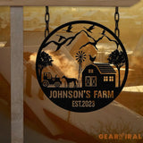 Personalized Farmhouse Sign,Metal Farm Sign,Custom Farm Name Sign,Metal Barn Sign,Ranch metal sign,Farmer Gift,Animal