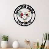 Personalized Floral Chicken Coop Sign with Led Light Hen House Coop Sign Farm Metal Sign Metal Chicken Coop Sign Custom