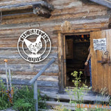 Personalized Floral Chicken Farm Sign Hen House Decor Chicken Coop Sign Outdoor Decor Farmer Gift Farm Sign Hen House