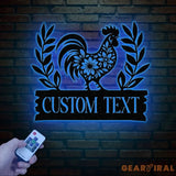 Personalized Floral Chicken Farm Sign With Led Lights Hen House Decor Outdoor Decor Farmer Gift Chicken Lover Gift Hen