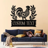 Personalized Floral Chicken Farm Sign With Led Lights Hen House Decor Outdoor Decor Farmer Gift Chicken Lover Gift Hen