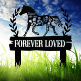 Personalized Floral Horse Heart Memorial Stake - Pet Grave Marker Sign Horse Loss Gift Sympathy Remembrance Sign for