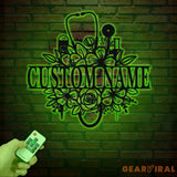 Personalized Floral Nurse Metal Sign RN LPN CNA Gifts Mother’s Day Gift for Nurses Custom Family Name Sign Doctor Gift