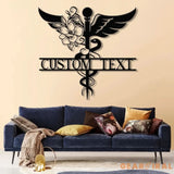 Personalized Floral Nurse Metal Sign RN LPN CNA Gifts Mother’s Day Gift for Nurses Custom Family Name Sign Doctor Gift